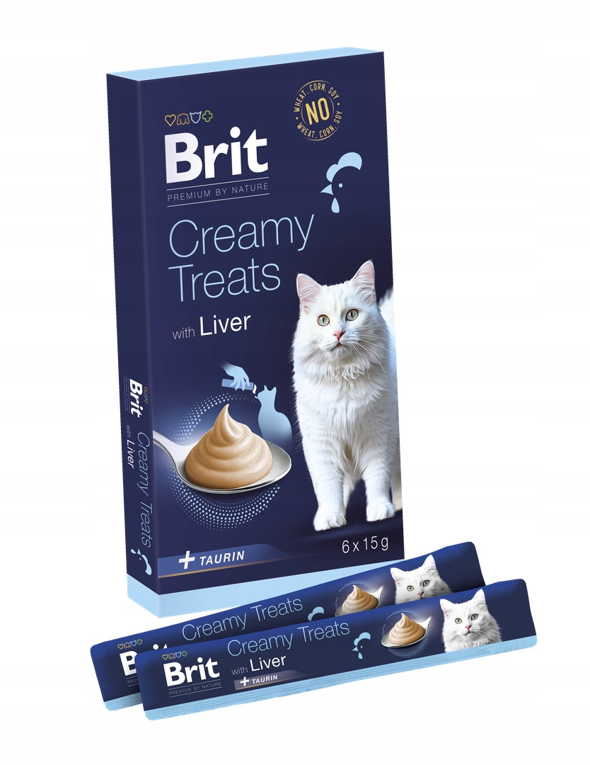BRIT PREMIUM CAT CREAMY TREATS WITH LIVER 6x15G