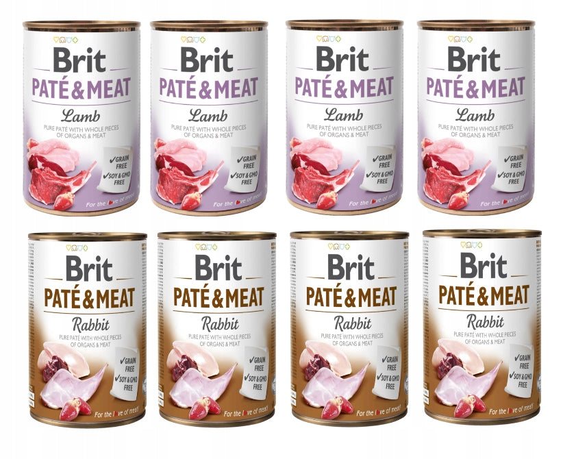 BRIT Pate&Meat wet dog food mix of flavors 12x400g