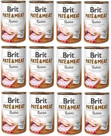 BRIT PateMeat Rabbit wet food for dogs, rabbit 24x400g