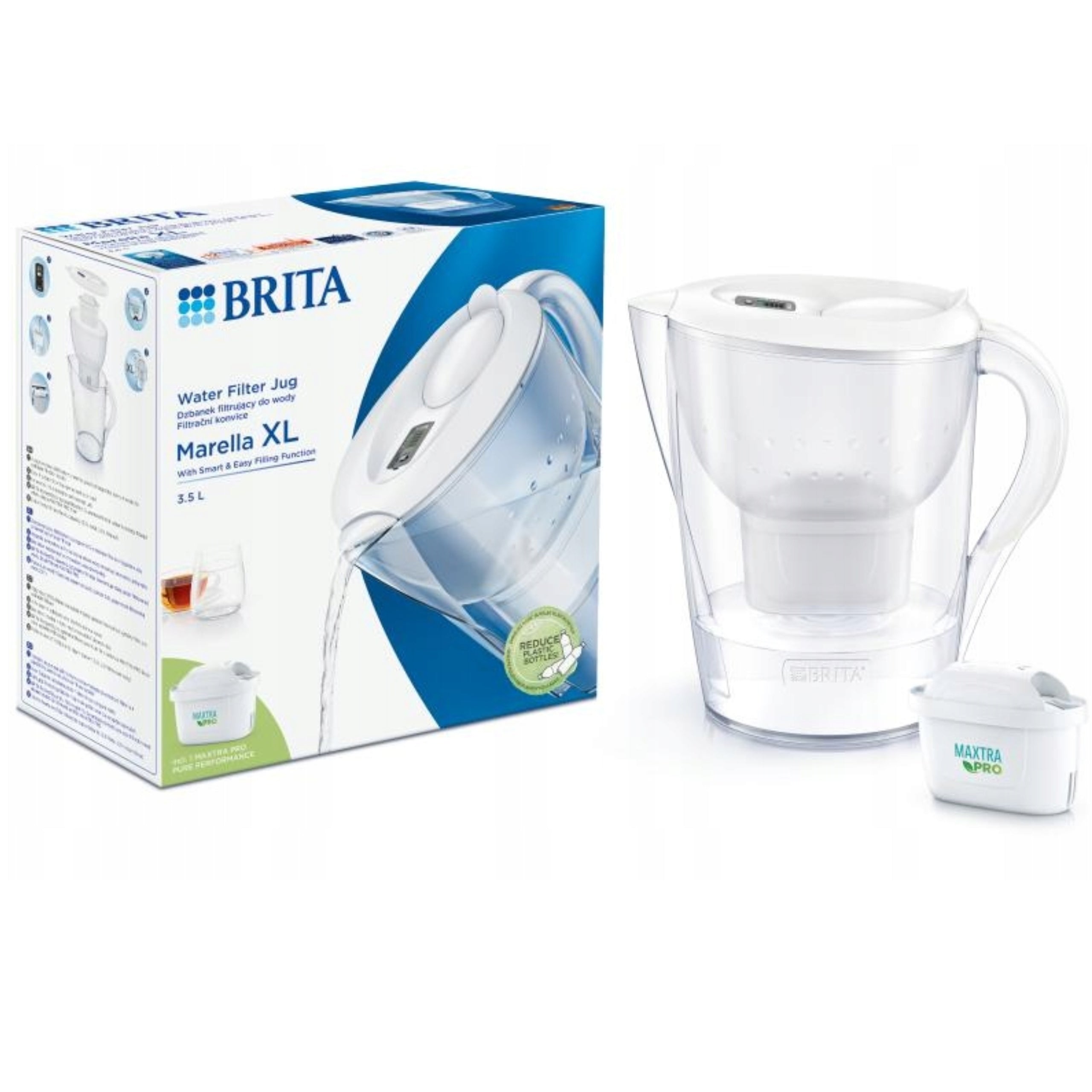 BRITA Filter Jug Marella XL 3,5L Colourless For MAXTRA Cartridges