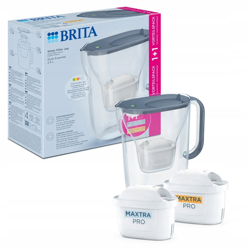 BRITA Style Essential 2,4l, šedomodrá + (2 filtry) PO+PL