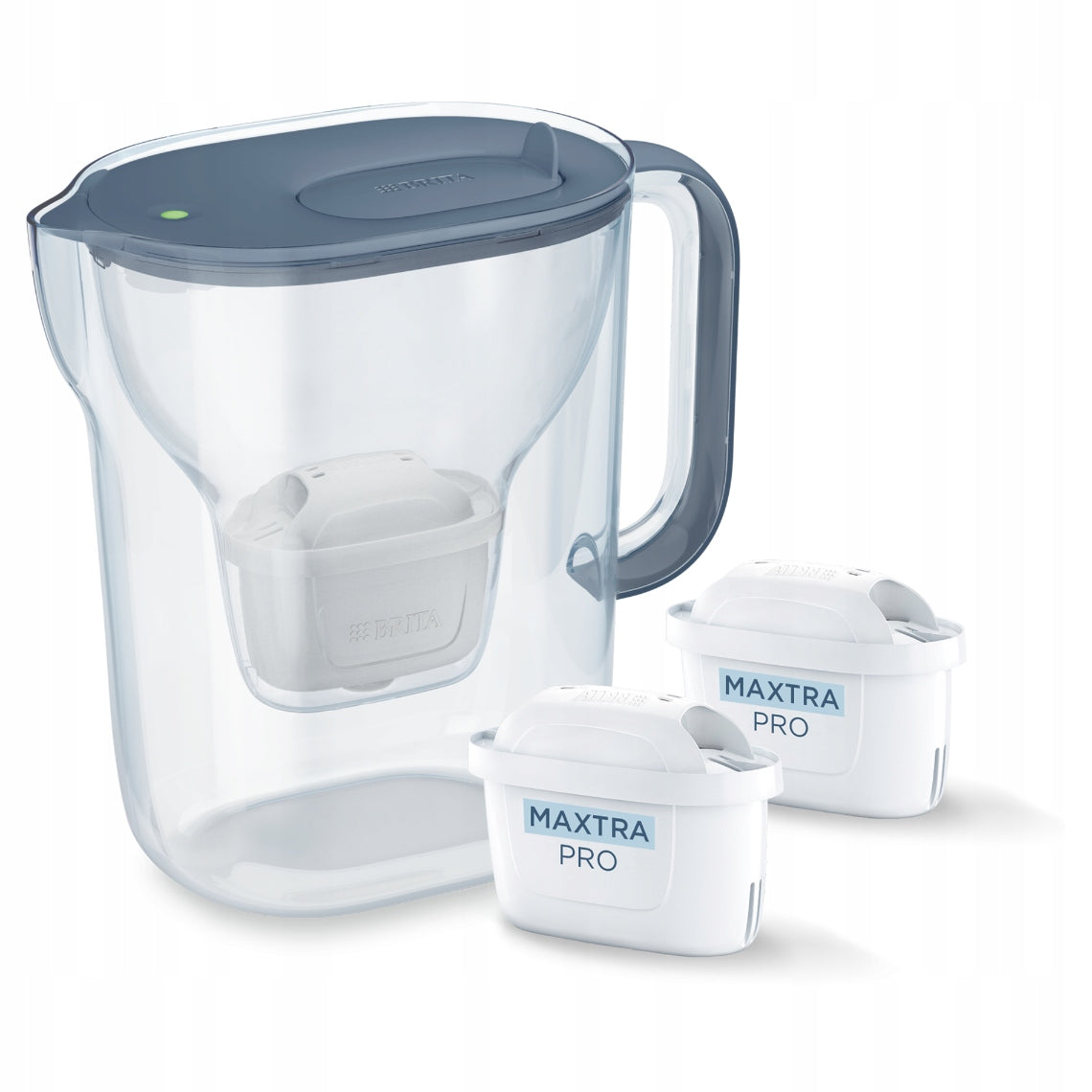 BRITA Style Essential graphite filter jug + 2 Pure Performance filters Packaging status original