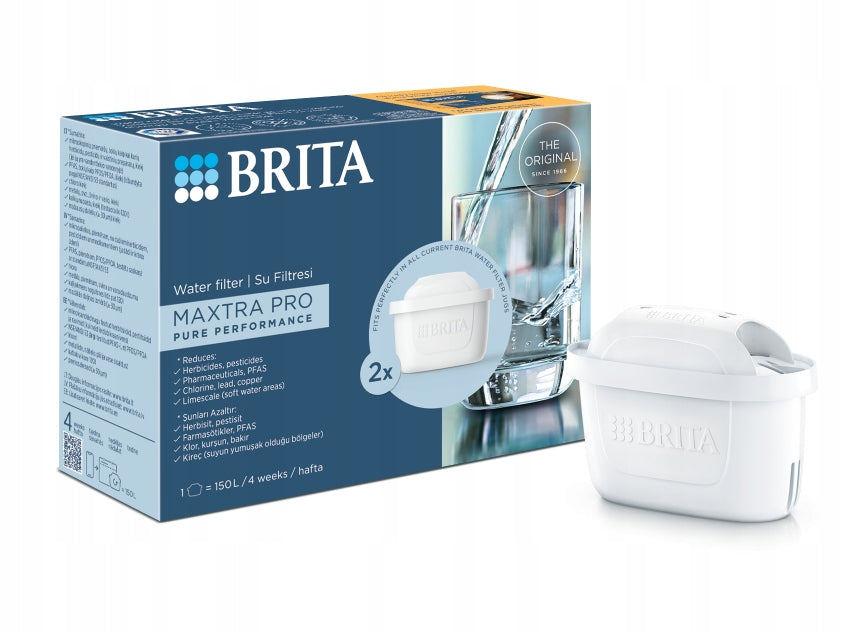 BRITA glass jug GLASS grey with filters MAXTRA Pure Performance 3 pcs. Brand Brita