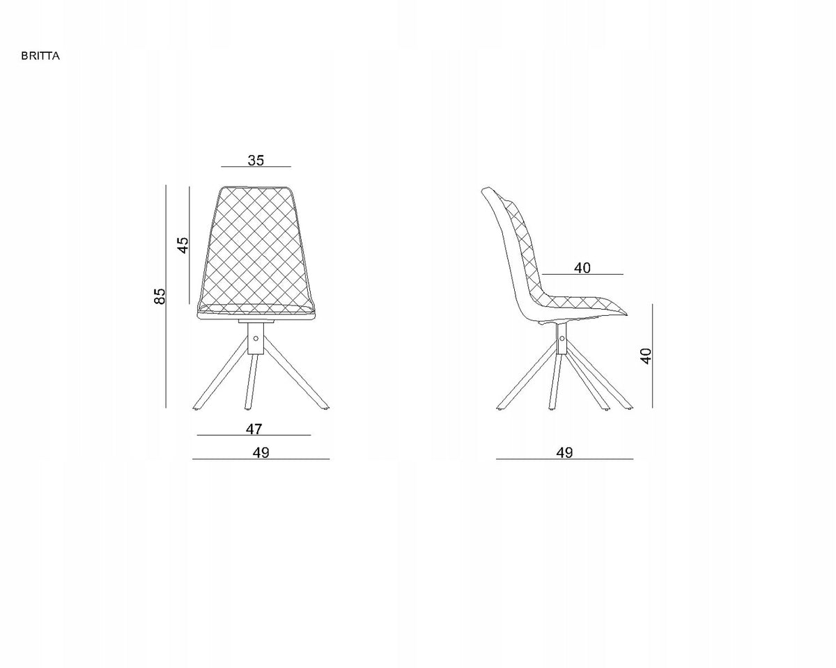 BRITTA Stationary Chair Grey Office Chair EAN (GTIN) 5908242416540