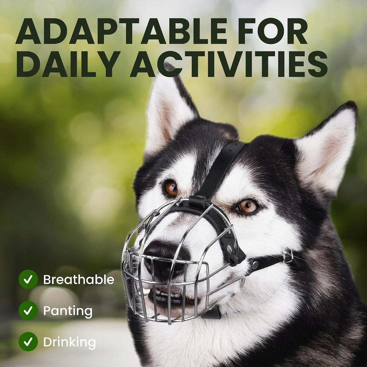 BRONZEDOG Metal muzzle for dog Doberman M leather adjustable wire Manufacturer code 7PTYQ5124-008