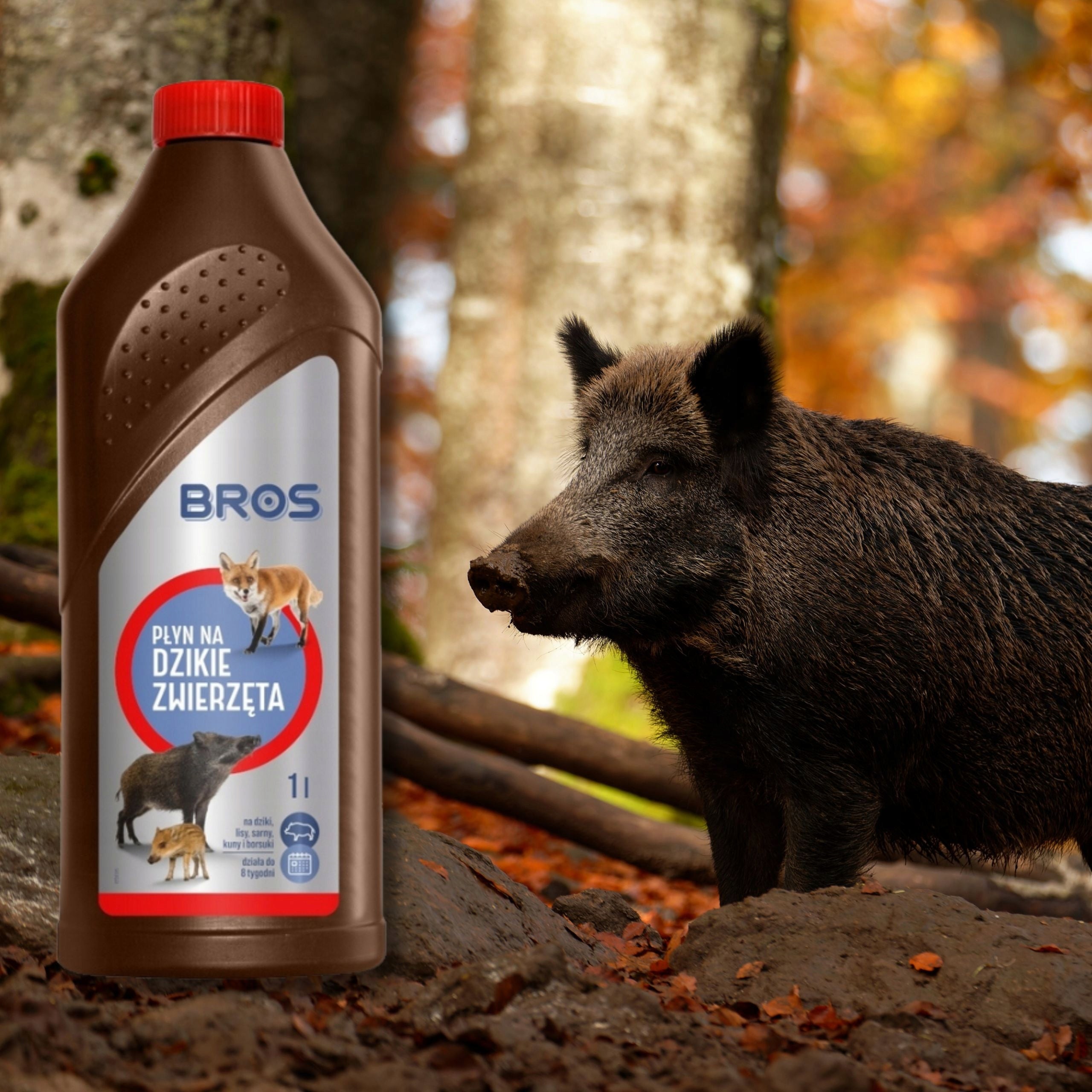 BROS DETERRENT LIQUID WILD FOREST WILD ANIMALS FOX BEAVER RACCOON 1L Brand Bros