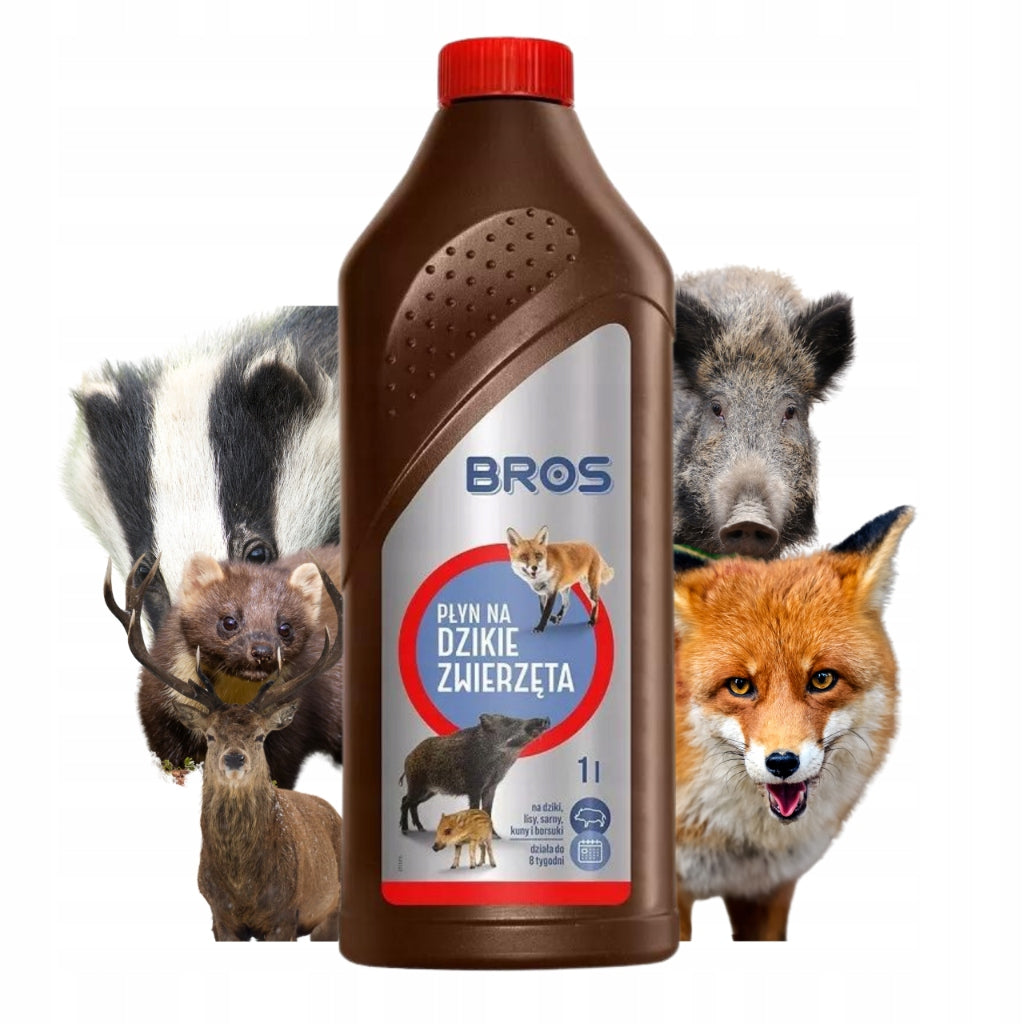 BROS DETERRENT LIQUID WILD FOREST WILD ANIMALS FOX BEAVER RACCOON 1L EAN (GTIN) 5904517408715