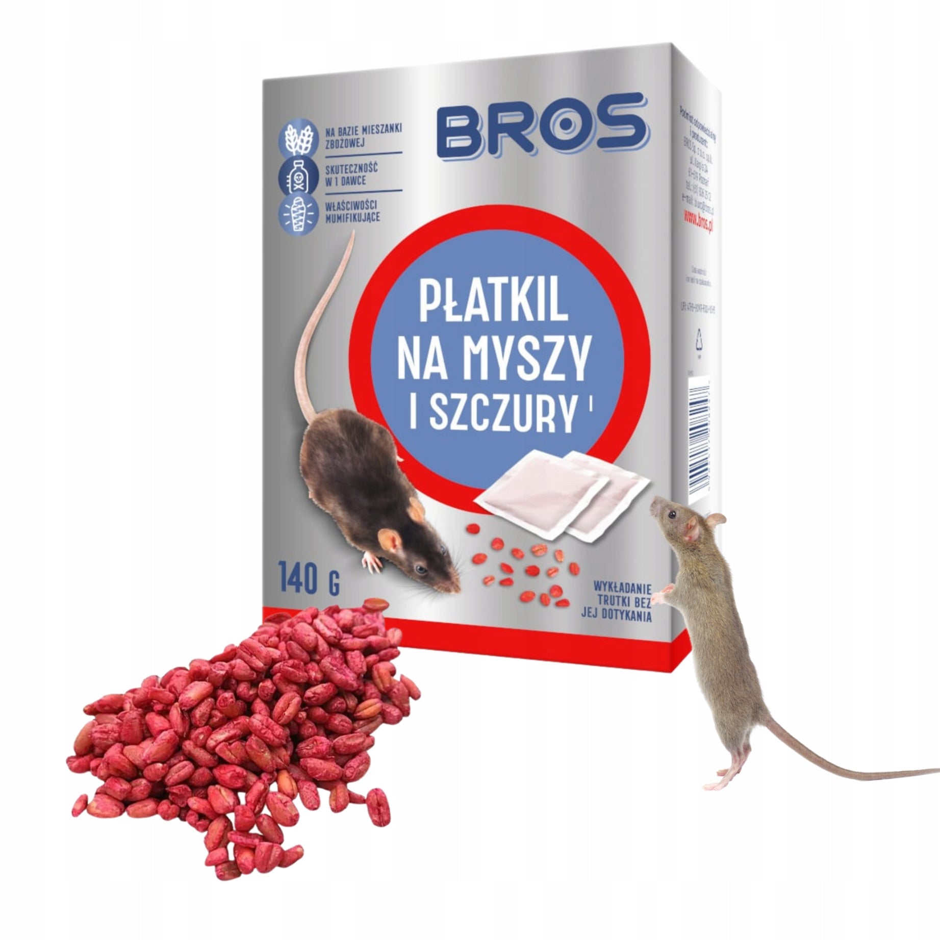 BROS FLAKEL 140 G POISON REMEDY FOR MICE AND RATS Batteries included no