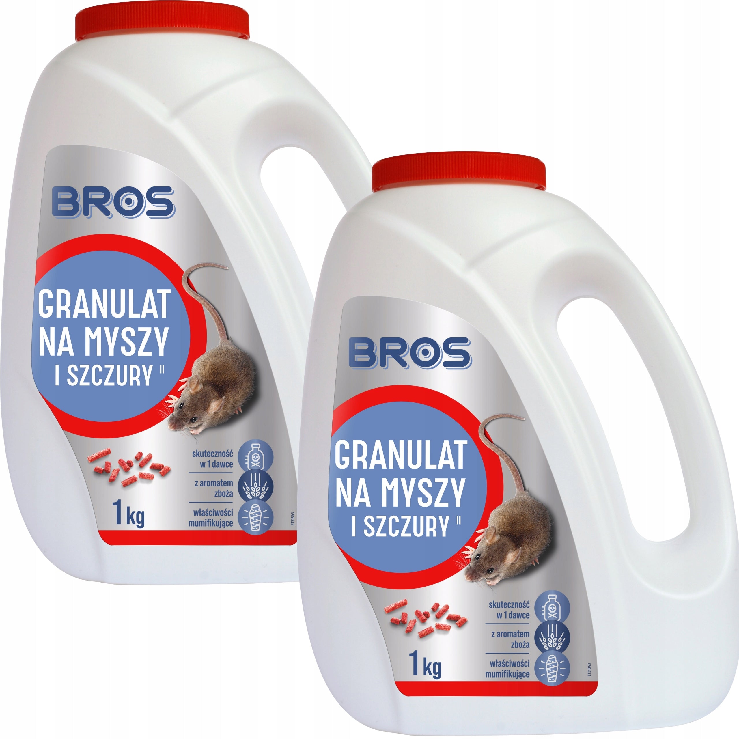 BROS Granules, mouse and rat poison 1 kg -2 PACK