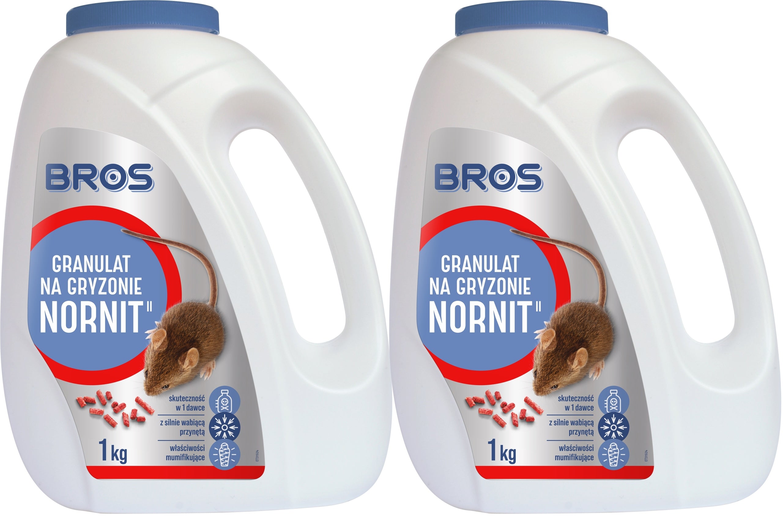 BROS Nornit granules poison for voles and voles 1 kg - 2 Pack