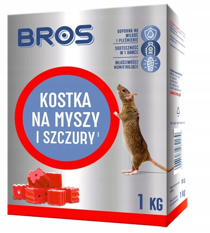 BROS Poison cube for mice and rats 1kg