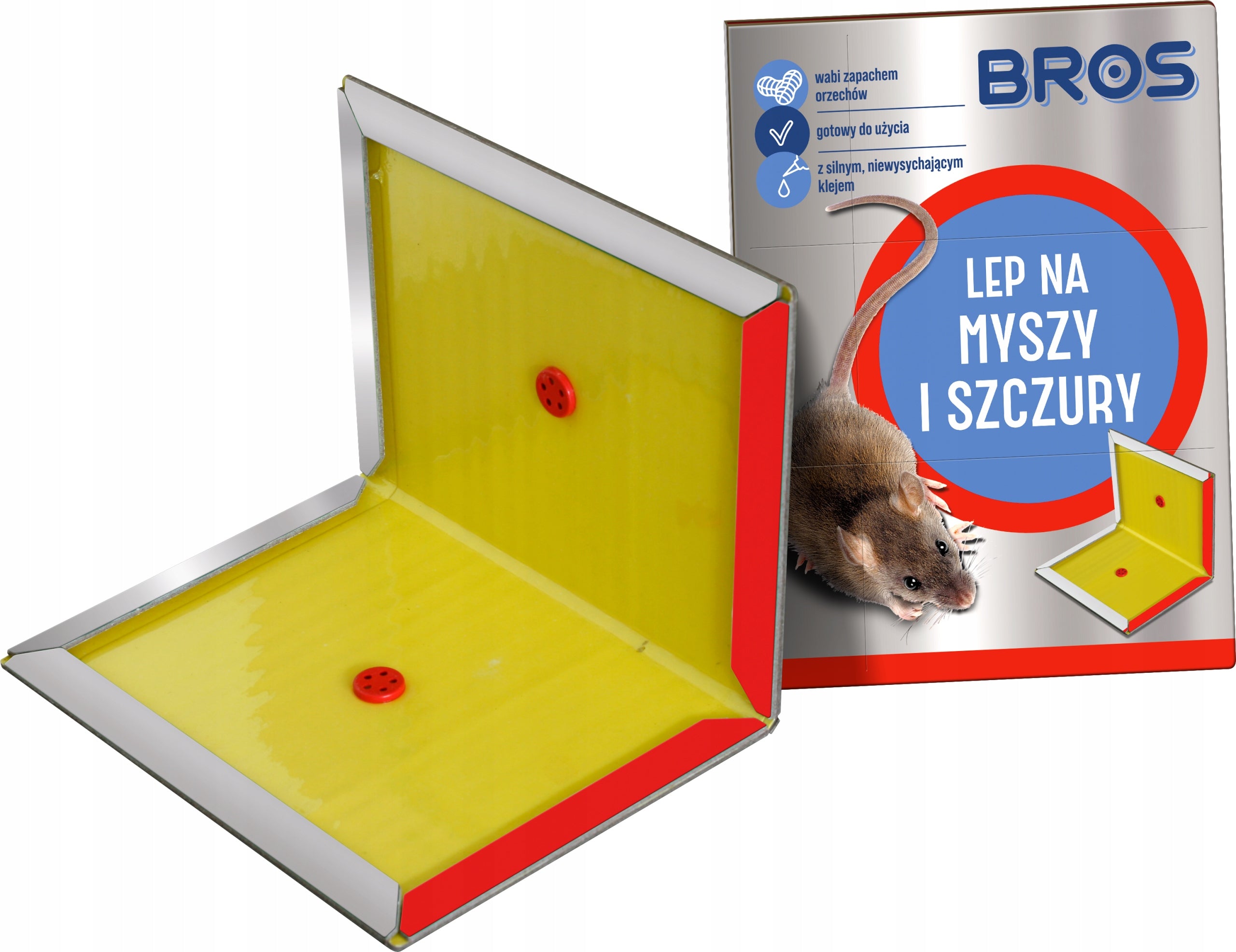 BROS Stick on mice and rats LARGE, sticky trap 12 PCS Manufacturer code 1740