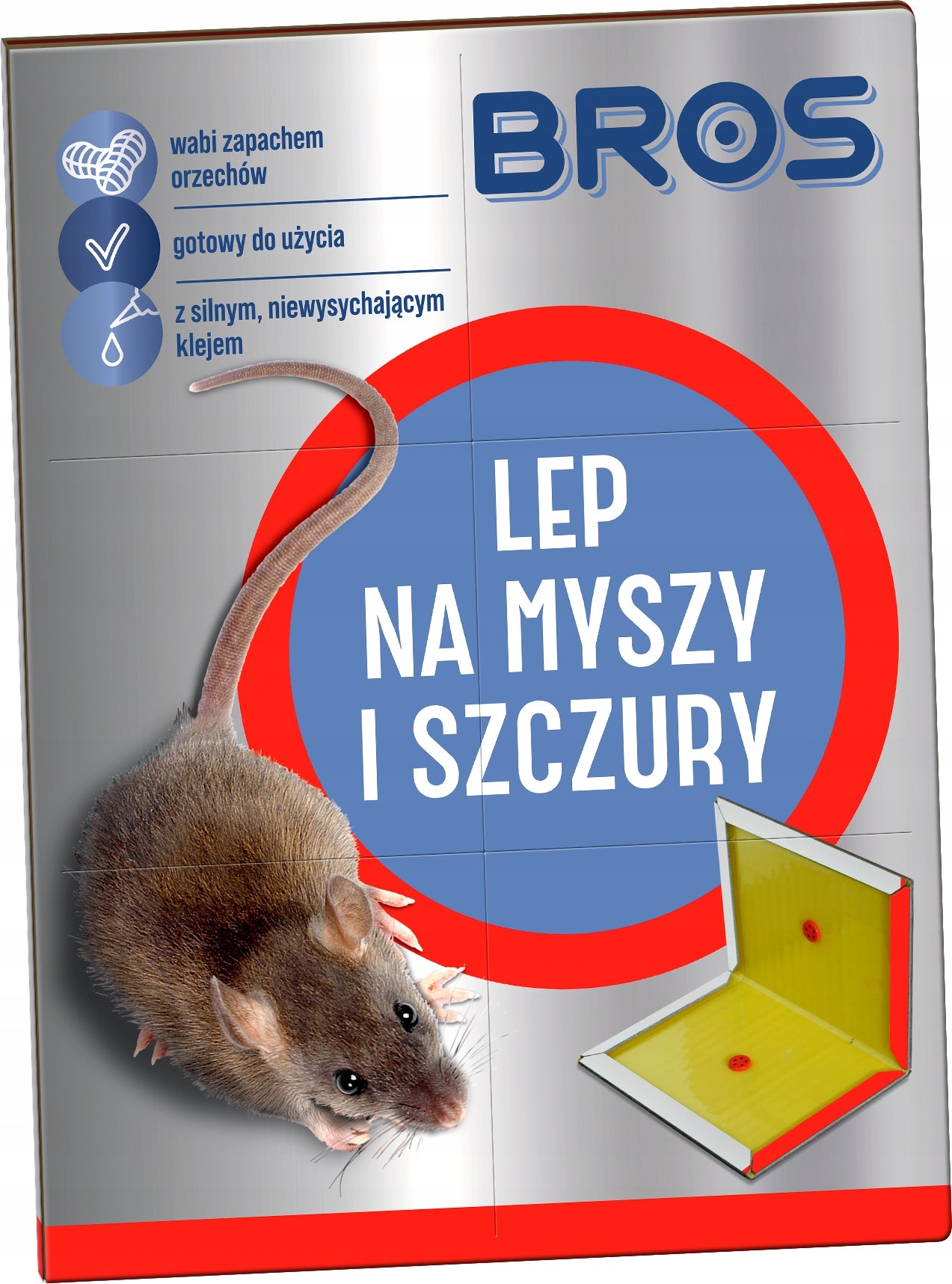BROS Stick on mice and rats LARGE, sticky trap 12 PCS Packaging status original