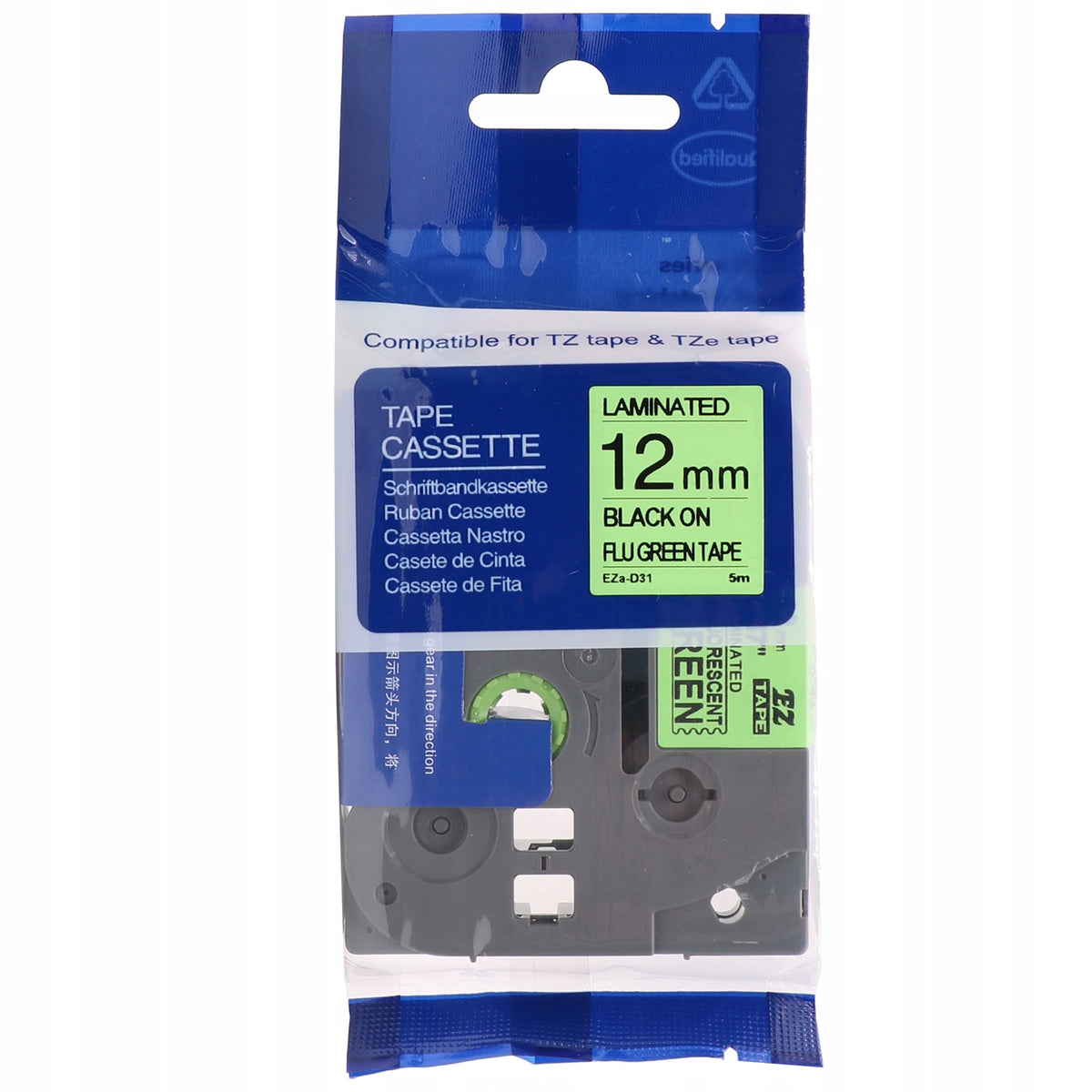 BROTHER TAPE TZ-D31 12MM 5M GREEN TZe-D31 Packaging status original