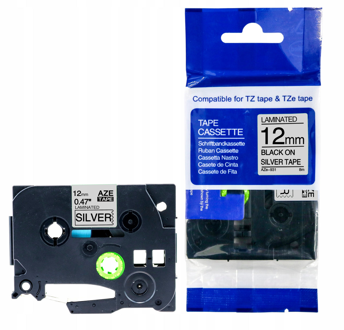 BROTHER TAPE TZe-931 SILVER TZ-931 12mm