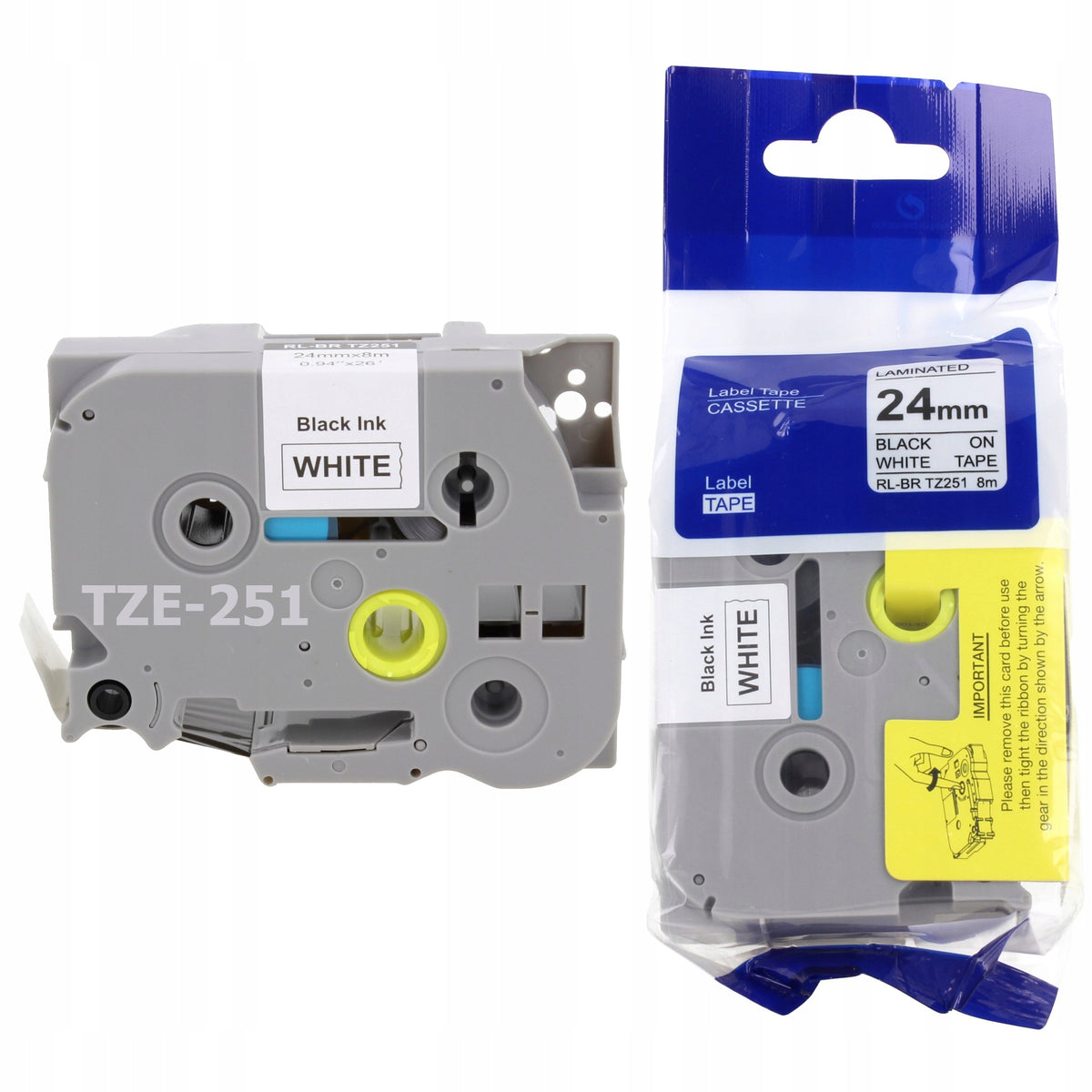 BROTHER TAPE WHITE TZe-251 24mm TZ-251 TZ251
