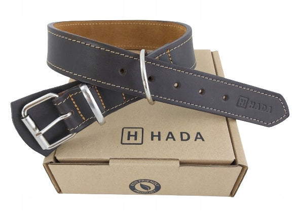 BROWN LEATHER COLLAR FOR DOGS 2,5 CM HADA S