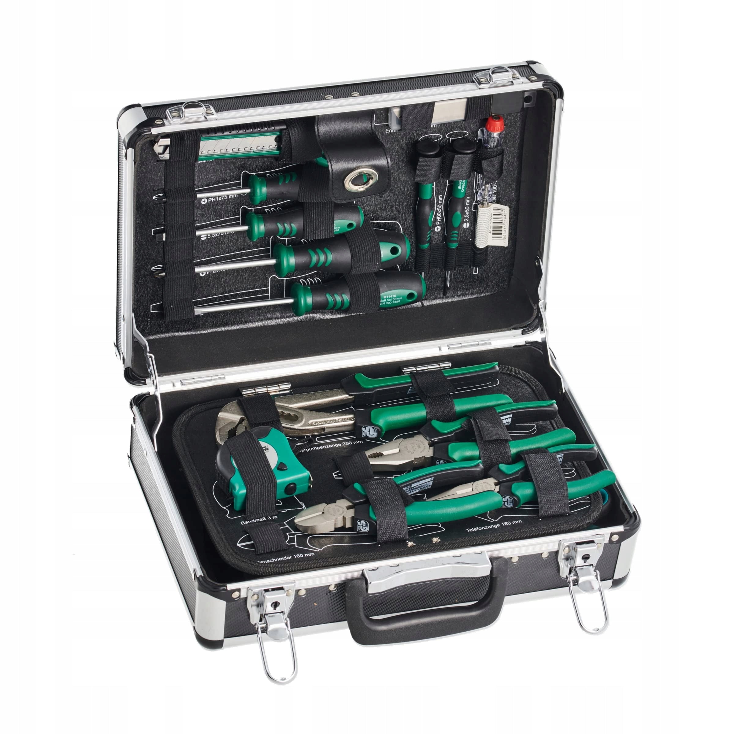 BRÜDER MANNESMANN Aluminium Tool Kit 90 Elements M29067 Manufacturer code M29067