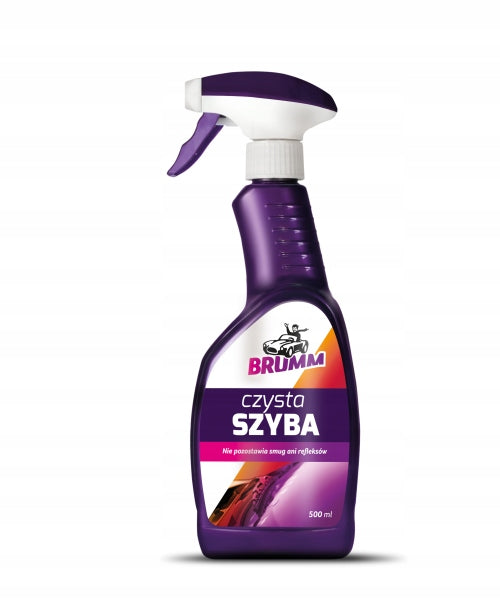 BRUMM liquid for washing car windows, headlights and mirrors, polishes