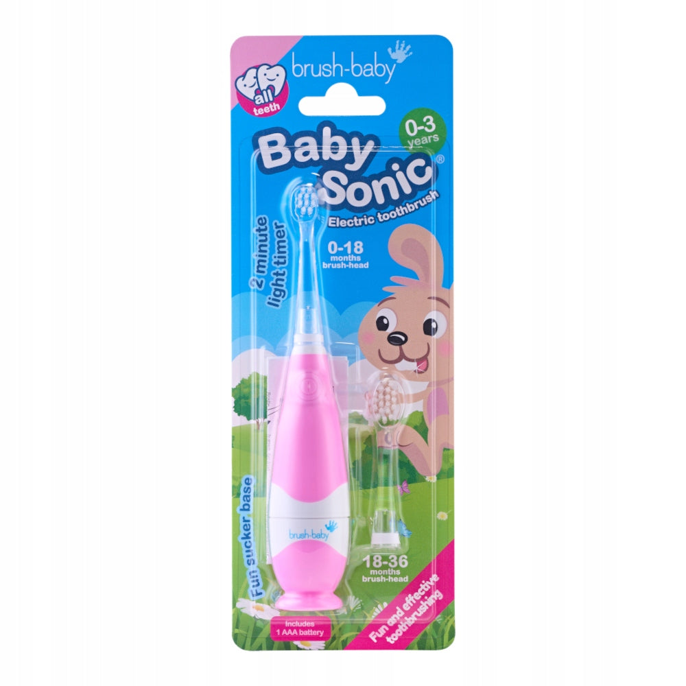 BRUSH-BABY BabySonic sonic toothbrush for children (0-3) PINK Manufacturer code 5060178101416