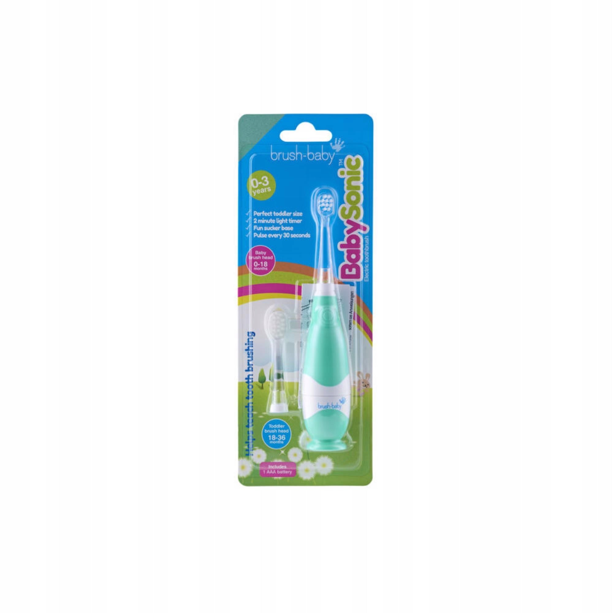 BRUSH-BABY SONIC TOOTHBRUSH FOR KIDS 0-3 YEARS Manufacturer code 5060178101317