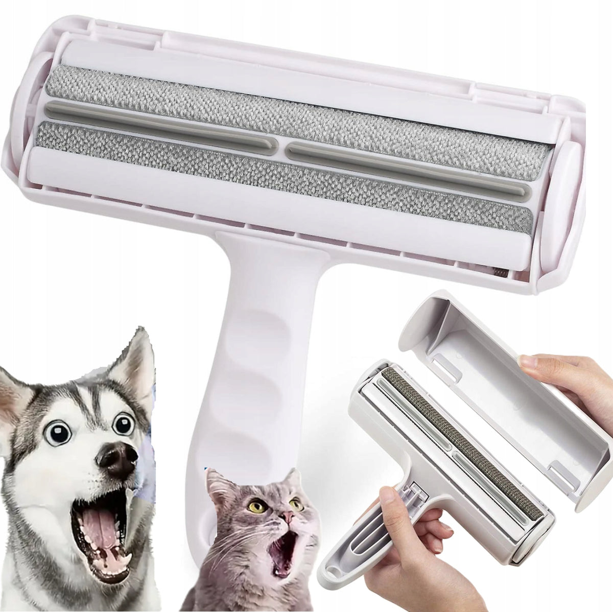 BRUSH COMB FOR CLEANING CLOTHES WITH HAIR SHAVER UPHOLSTERY ROLLER
