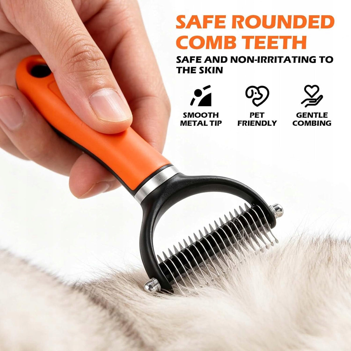 BRUSH FOR UNDERCOAT DOGS AND CATS DOUBLE-SIDED FELTING REMOVAL Manufacturer code SZCZOTKA PODSZERSTKA PSÓW KOTÓW DWUSTRON