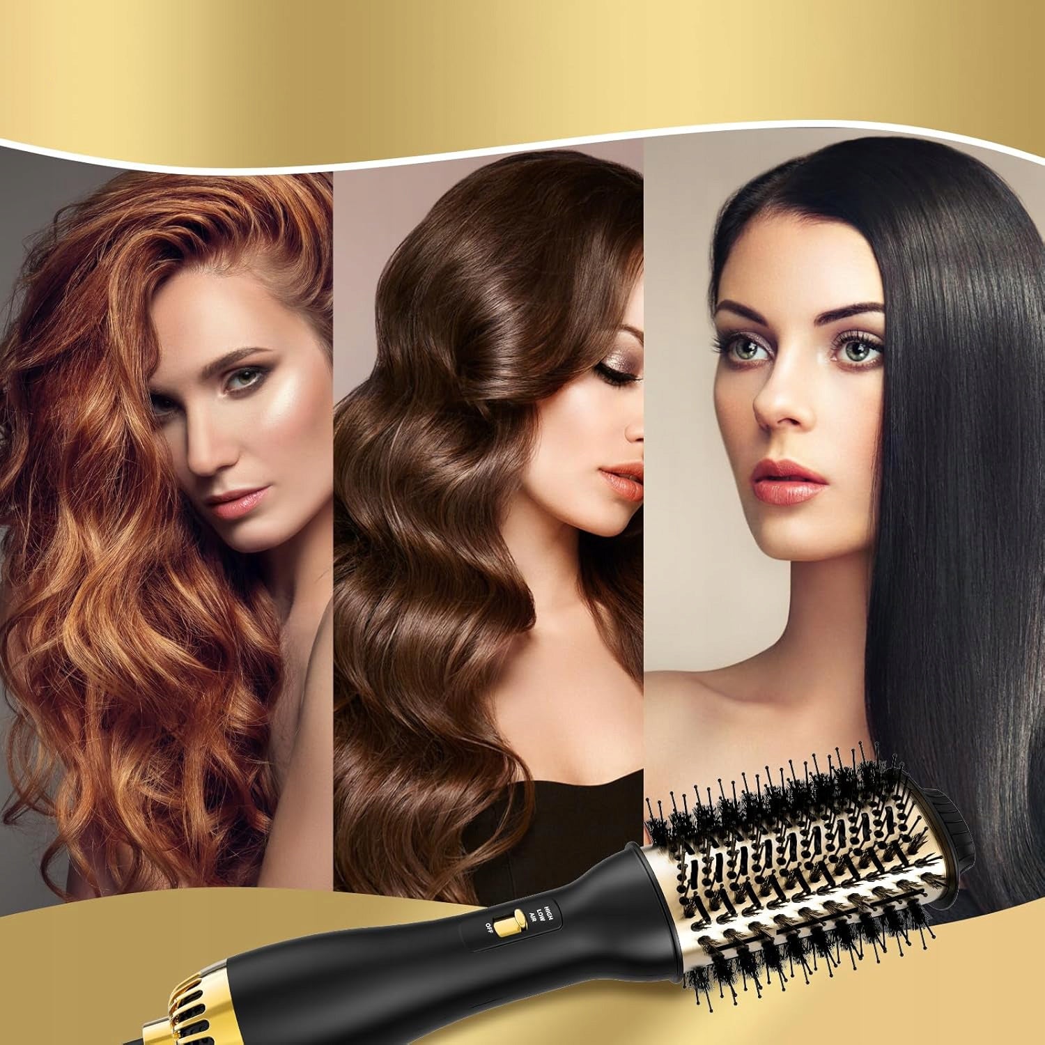 BRUSH HAIR DRYER 4IN1 IONIZATION TOURMALINE STRONG 1000W Manufacturer code ROG3199164