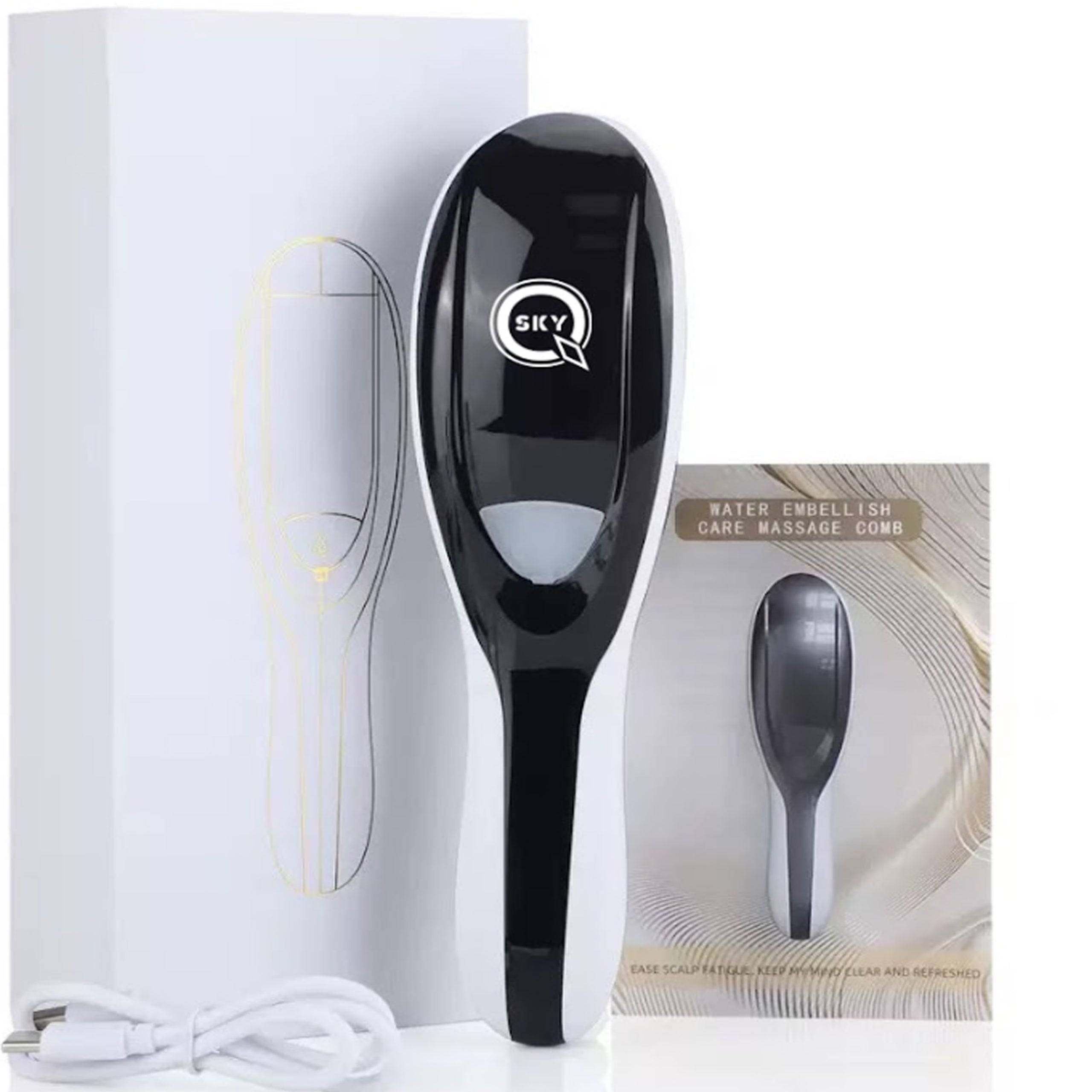 BRUSH QSKY LIGHT THERAPY FOR HAIR GROWTH PHOTON LED HEAD MASSAGER Manufacturer code EDJ G10