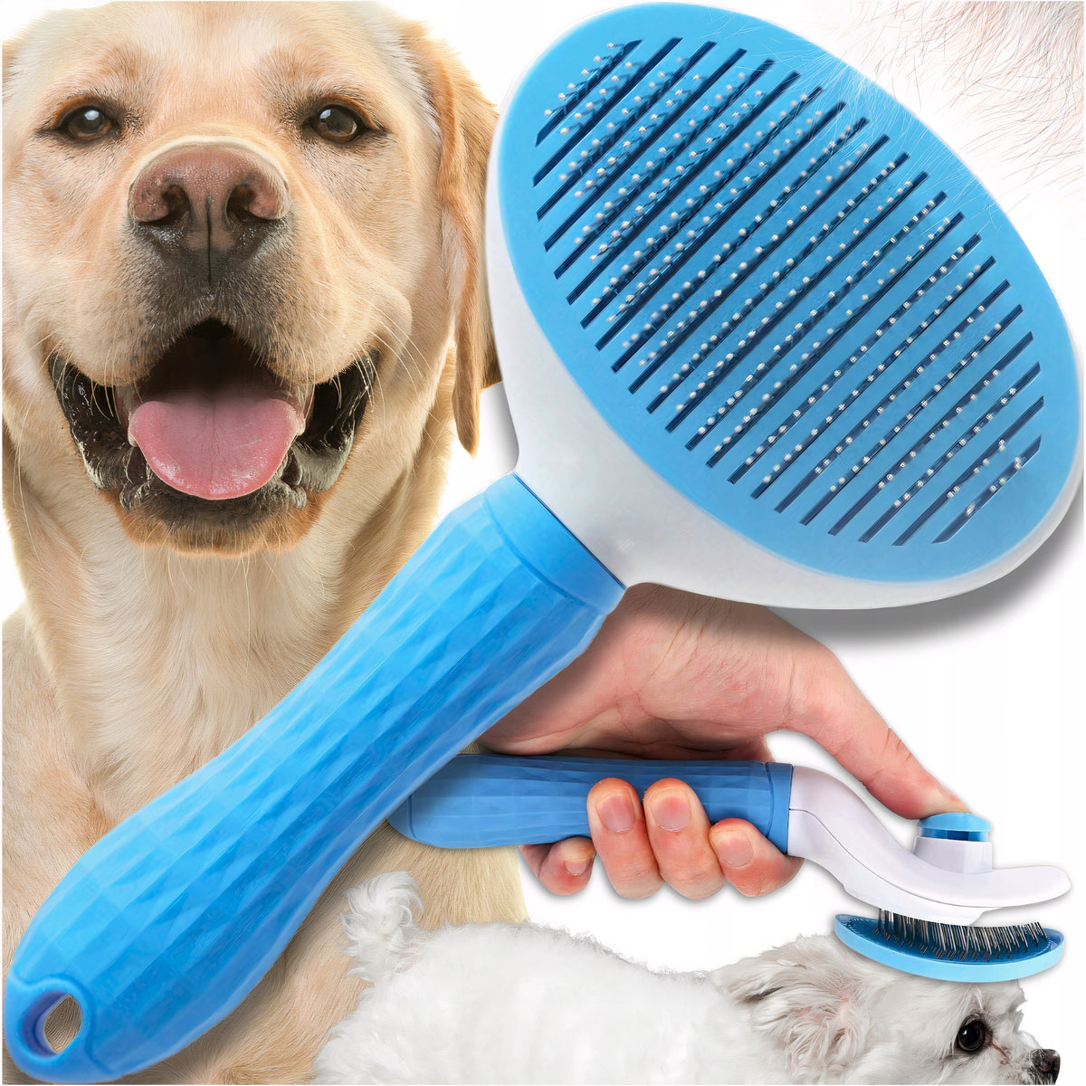 BRUSH SELF-CLEANING CAT DOG COMB FOR HAIR Brand no brand