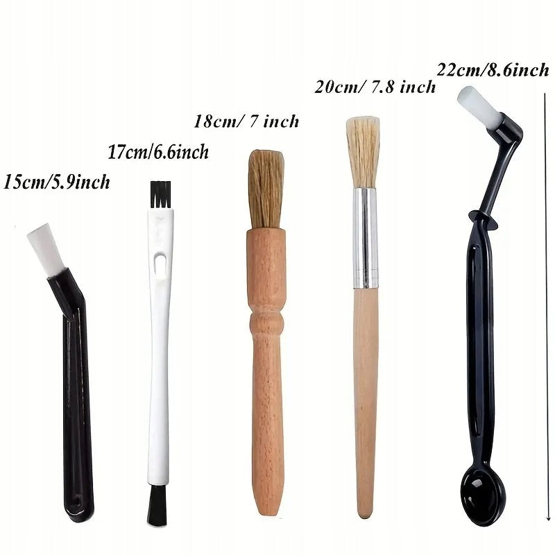 BRUSH SET BRUSHES FOR CLEANING COFFEE GRINDER WOODEN MAKER Packaging status original