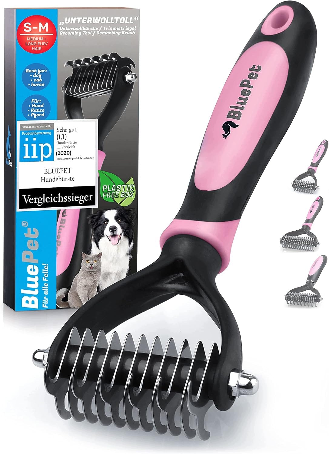 BRUSH UNDERCOAT DOUBLE-SIDED DOGS CATS LONG HAIR REMOVAL