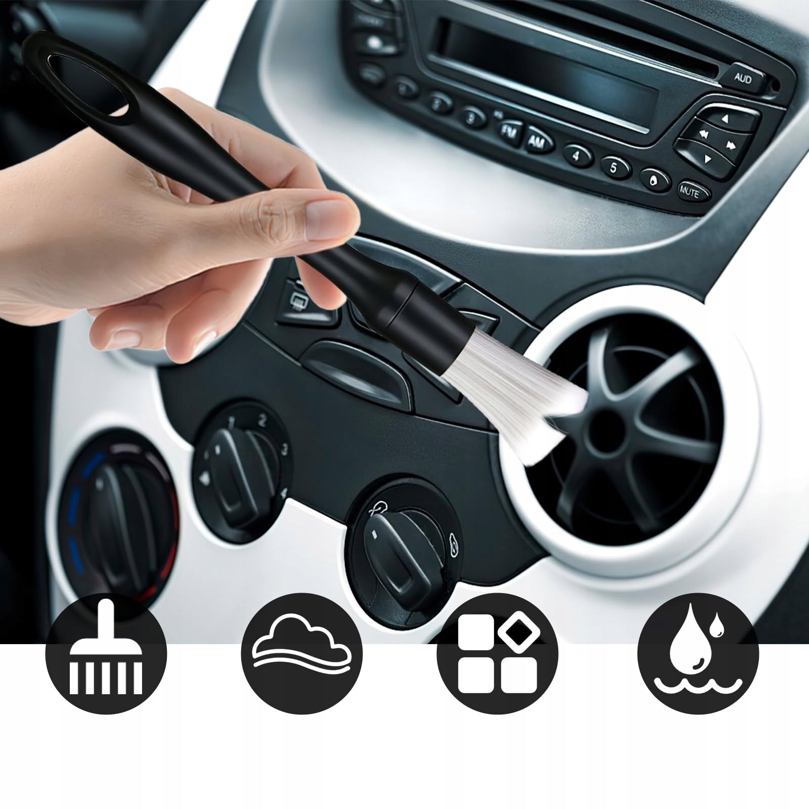 BRUSHES DETAILING BRUSHES FOR CAR INTERIOR COCKPIT SET DETAILING 5 PCS Manufacturer no brand