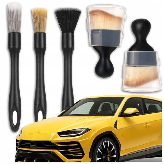 BRUSHES DETAILING BRUSHES FOR CAR INTERIOR COCKPIT SET DETAILING 5 PCS