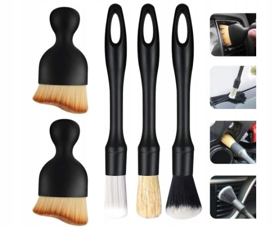 BRUSHES DETAILING BRUSHES FOR CAR INTERIOR COCKPIT SET DETAILING 5 PCS