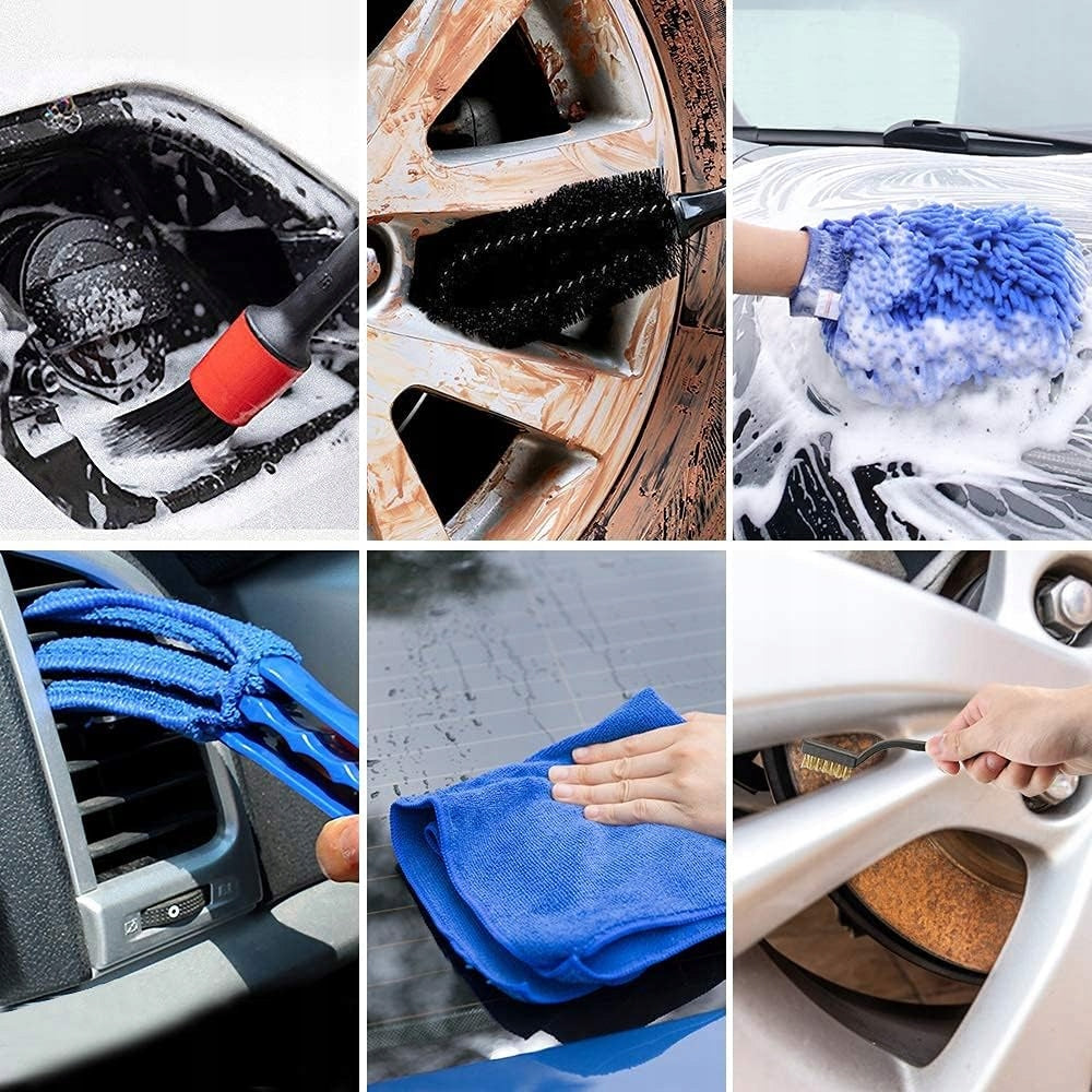 BRUSHES PADS BRUSHES DETAILING SET FOR CAR CLEANING 15EL Manufacturer no brand