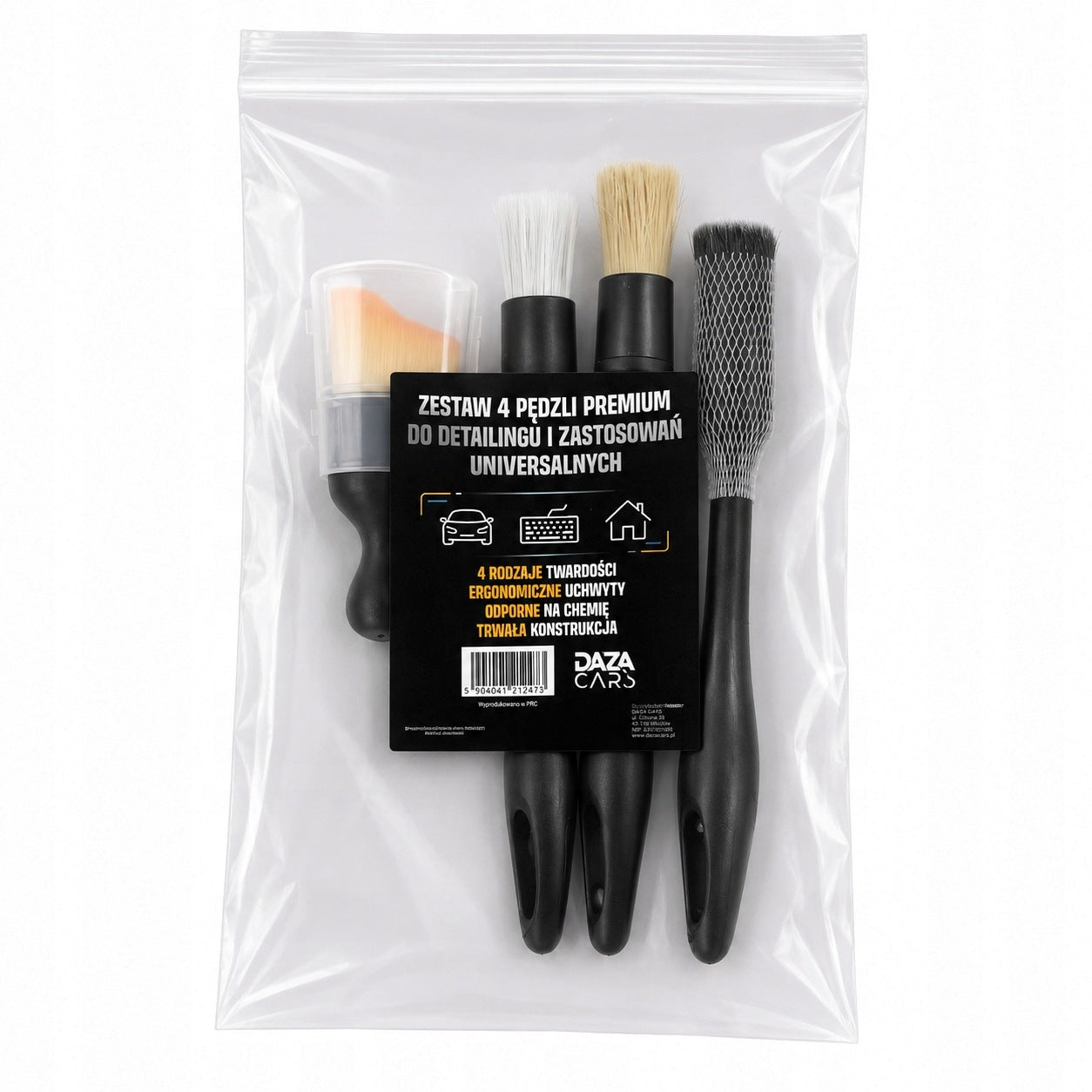BRUSHES SET OF 4 DETAILING BRUSHES FOR THE INTERIOR COCKPIT OF THE CAR RIMS Packaging status original