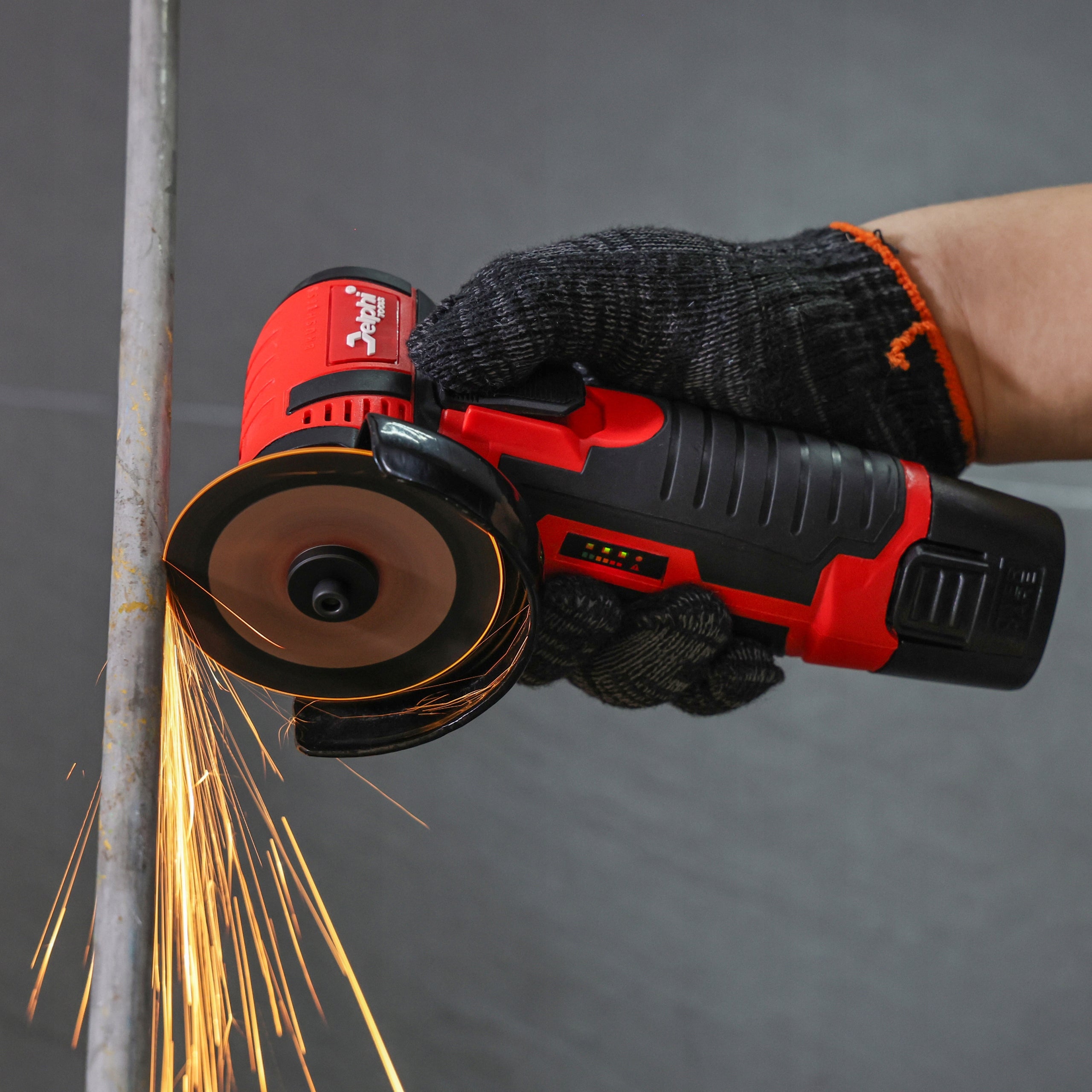 BRUSHLESS CORDLESS ANGLE GRINDER MINI RUBBER 2x AKU 7x DISC Batteries included yes