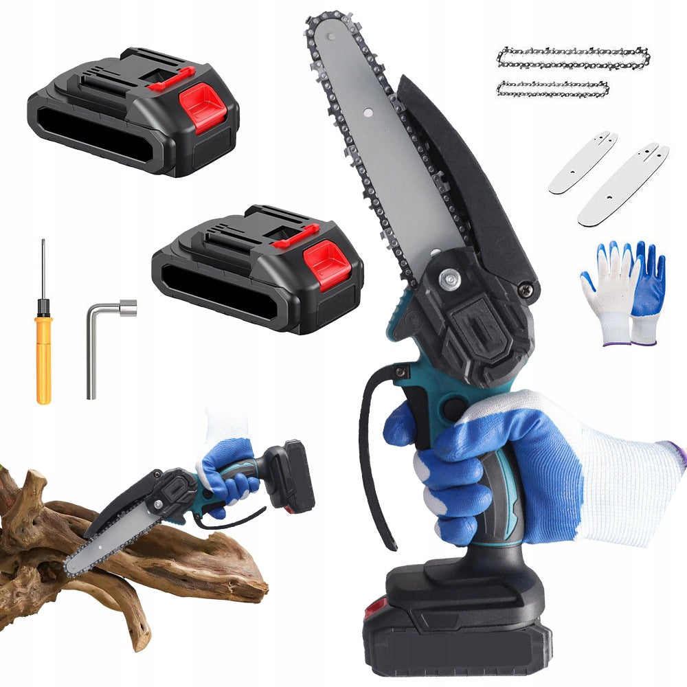 BRUSHLESS CORDLESS CHAINSAW 6 INCH 500W 21V 2AKU MINI