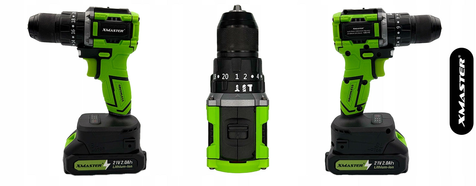 BRUSHLESS CORDLESS DRILL IMPACT DRIVER + 2xAKU SET EAN (GTIN) 5908239763244