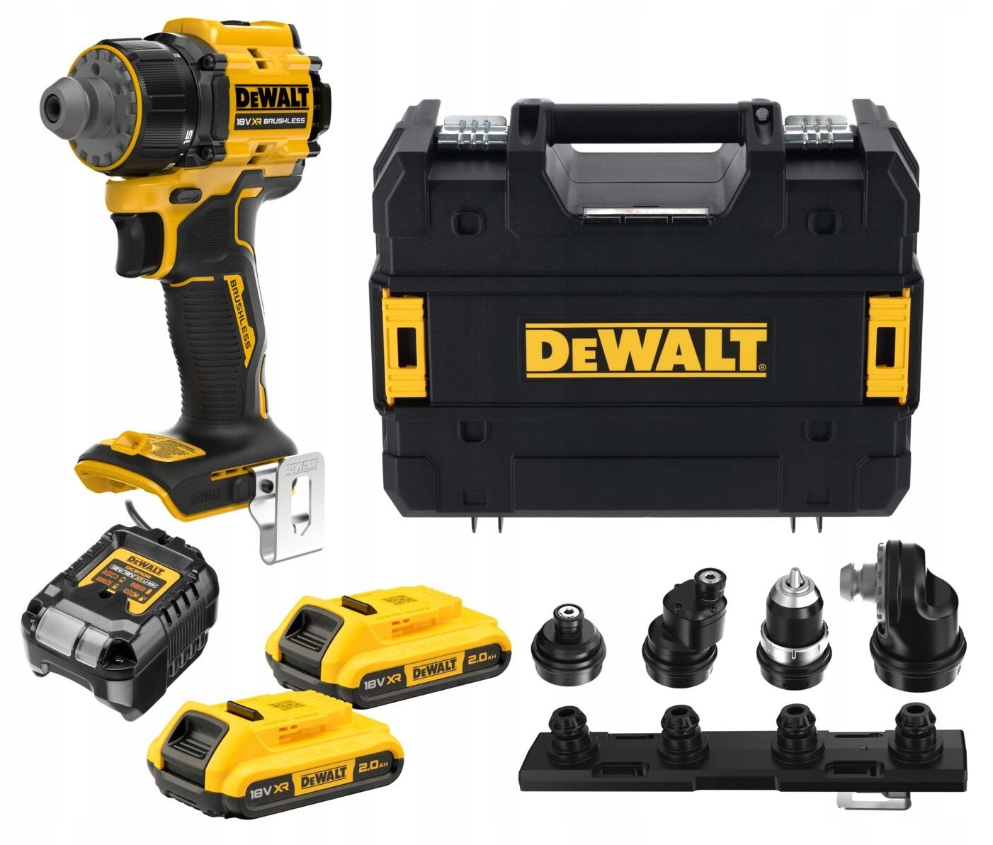 BRUSHLESS DRILL/DRIVER 2x2,0AH CHARGER 18V DEWALT DCD803D2T