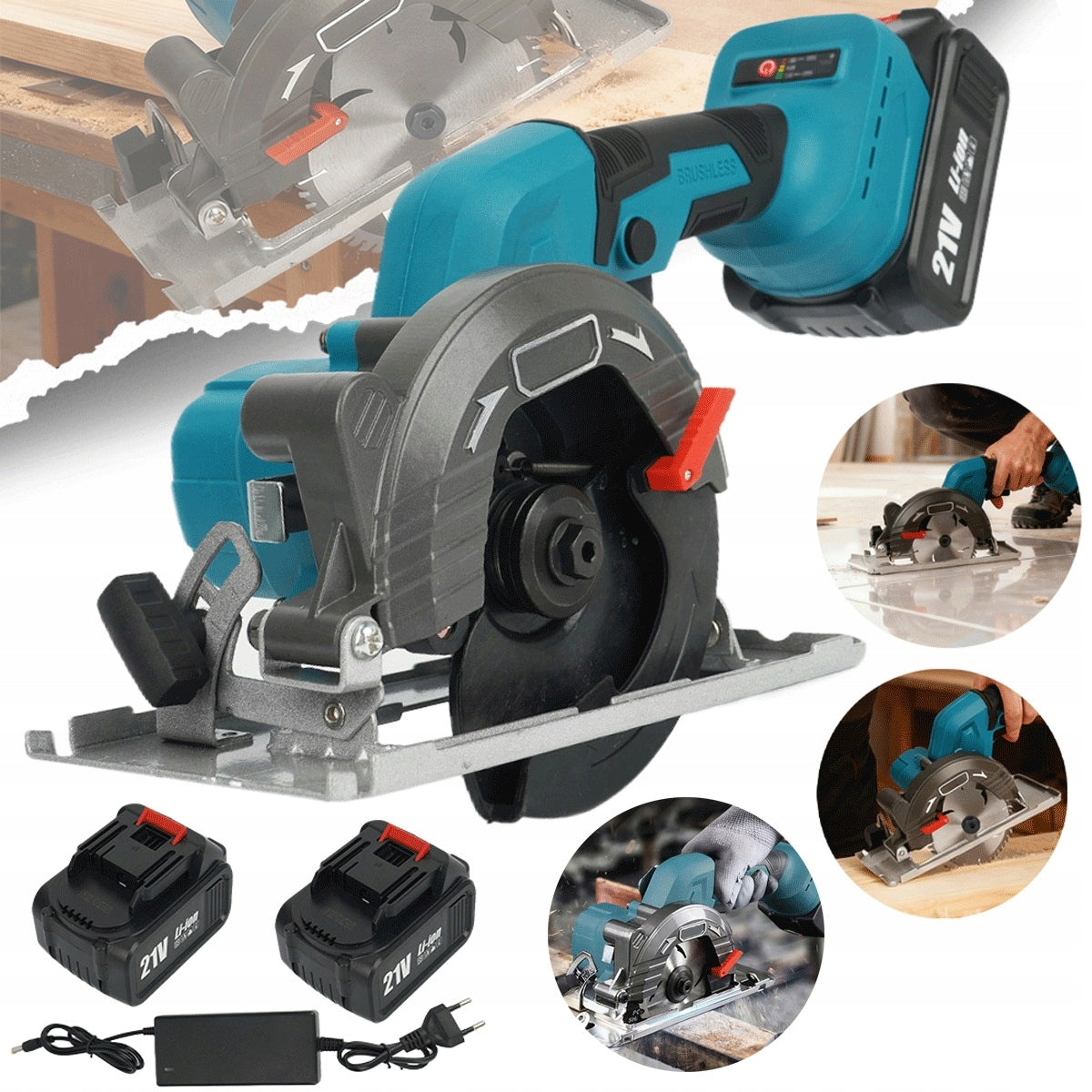 BRUSHLESS MINI CIRCULAR SAW MOTOR WITH ADJUSTABLE ANGLE AND DEPTH