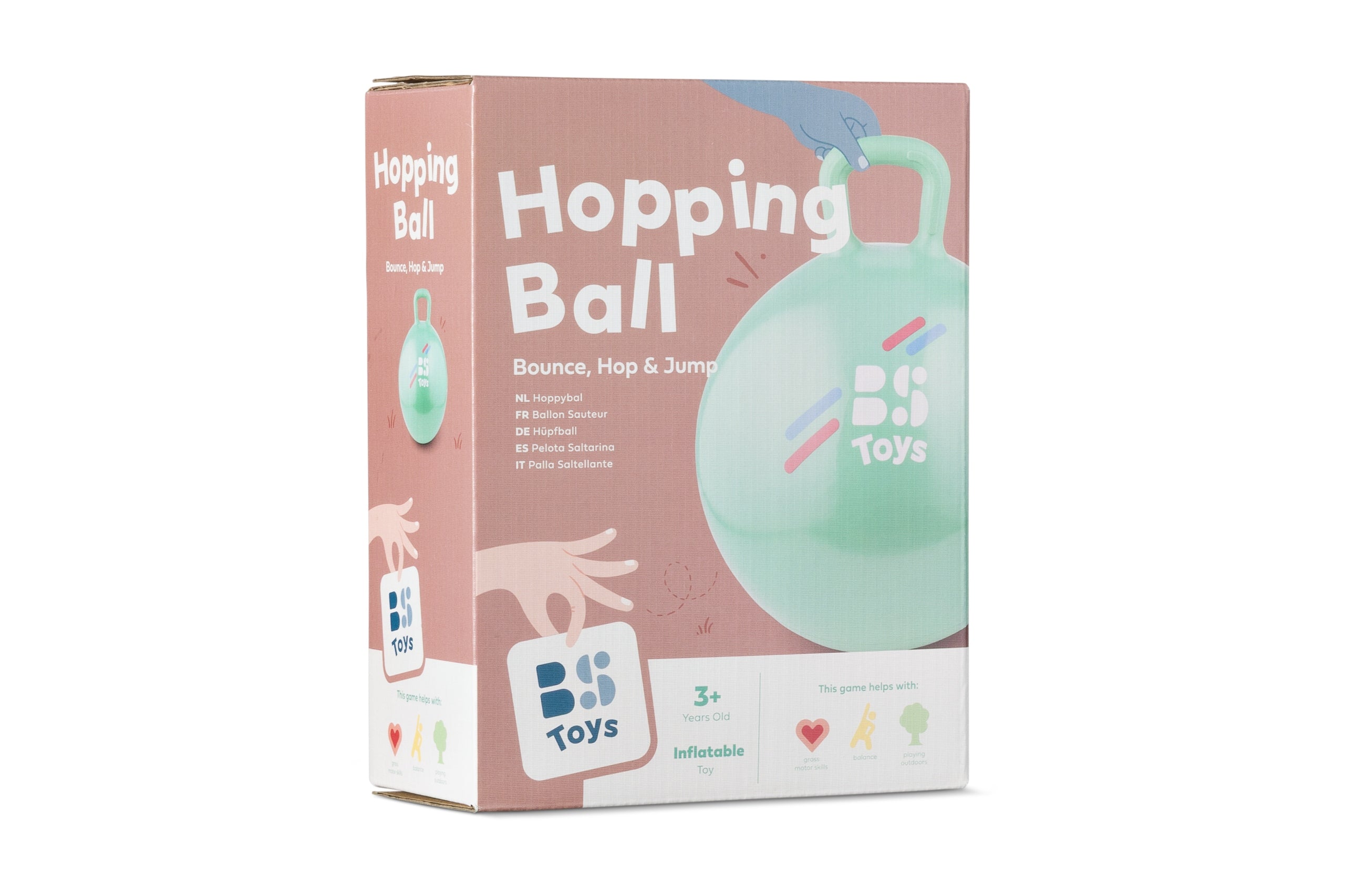 BS Toys, sports ball with jumping handle bez marki Kid's age 3＋ years