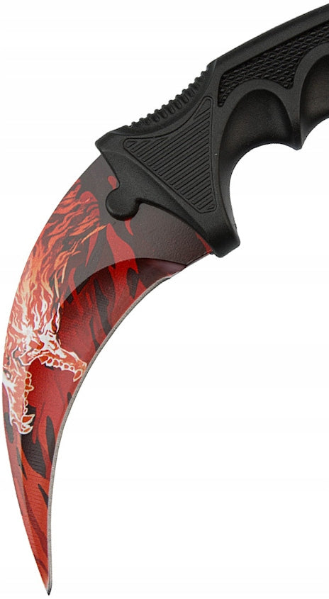 BSH INFERNO - KARAMBIT KNIFE CLAW COUNTER STRIKE WITH COVER 19 cm STEEL 420 Brand BSH ADVENTURE