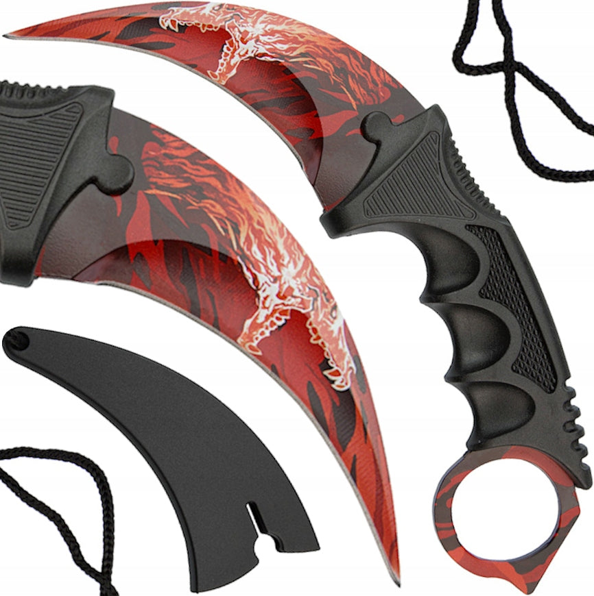 BSH INFERNO - KARAMBIT KNIFE CLAW COUNTER STRIKE WITH COVER 19 cm STEEL 420