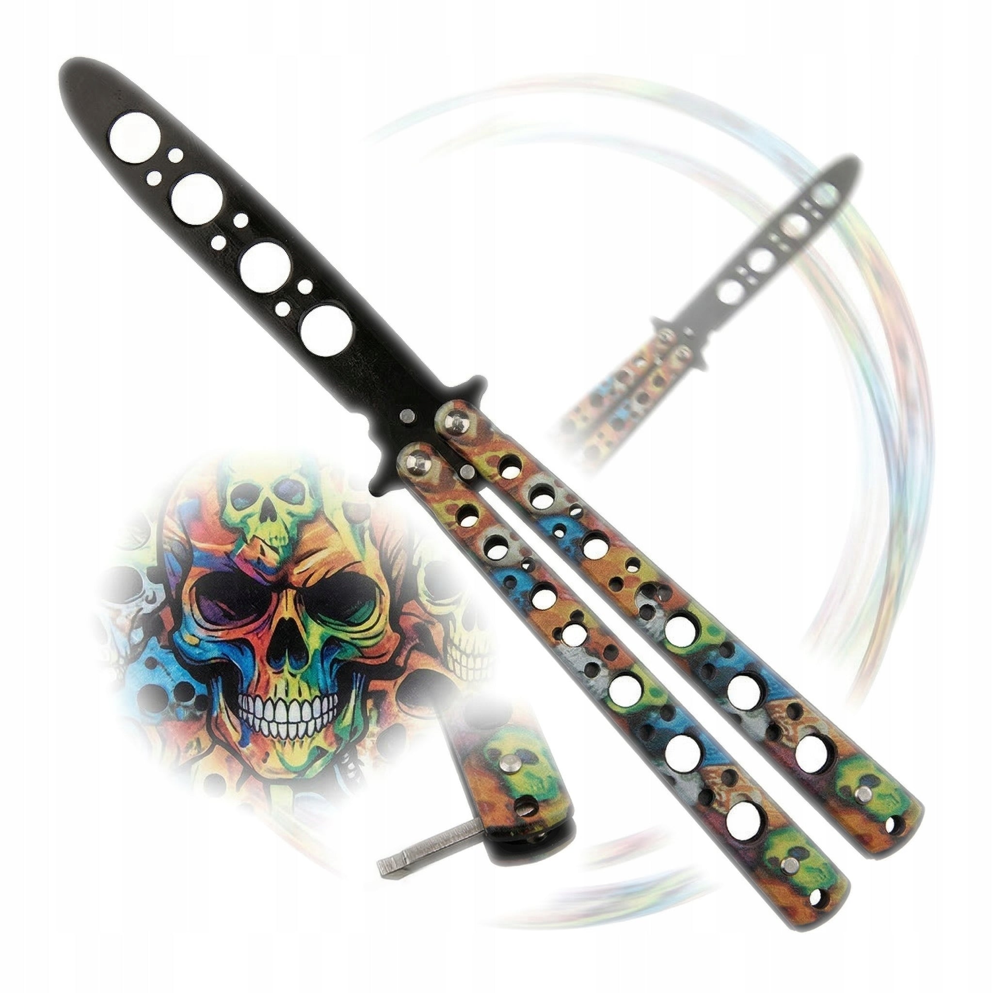BSH - TRAINING BUTTERFLY KNIFE WITH BLUNT BUTTERFLY LOCK FOR TRAINING FOR LEARNING
