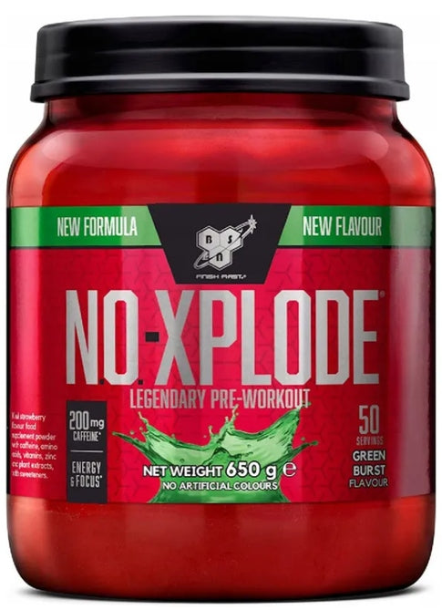 BSN N.O-XPLODE Legendary Green Burst STRONG PRE-WORKOUT PUMP 50p/650g