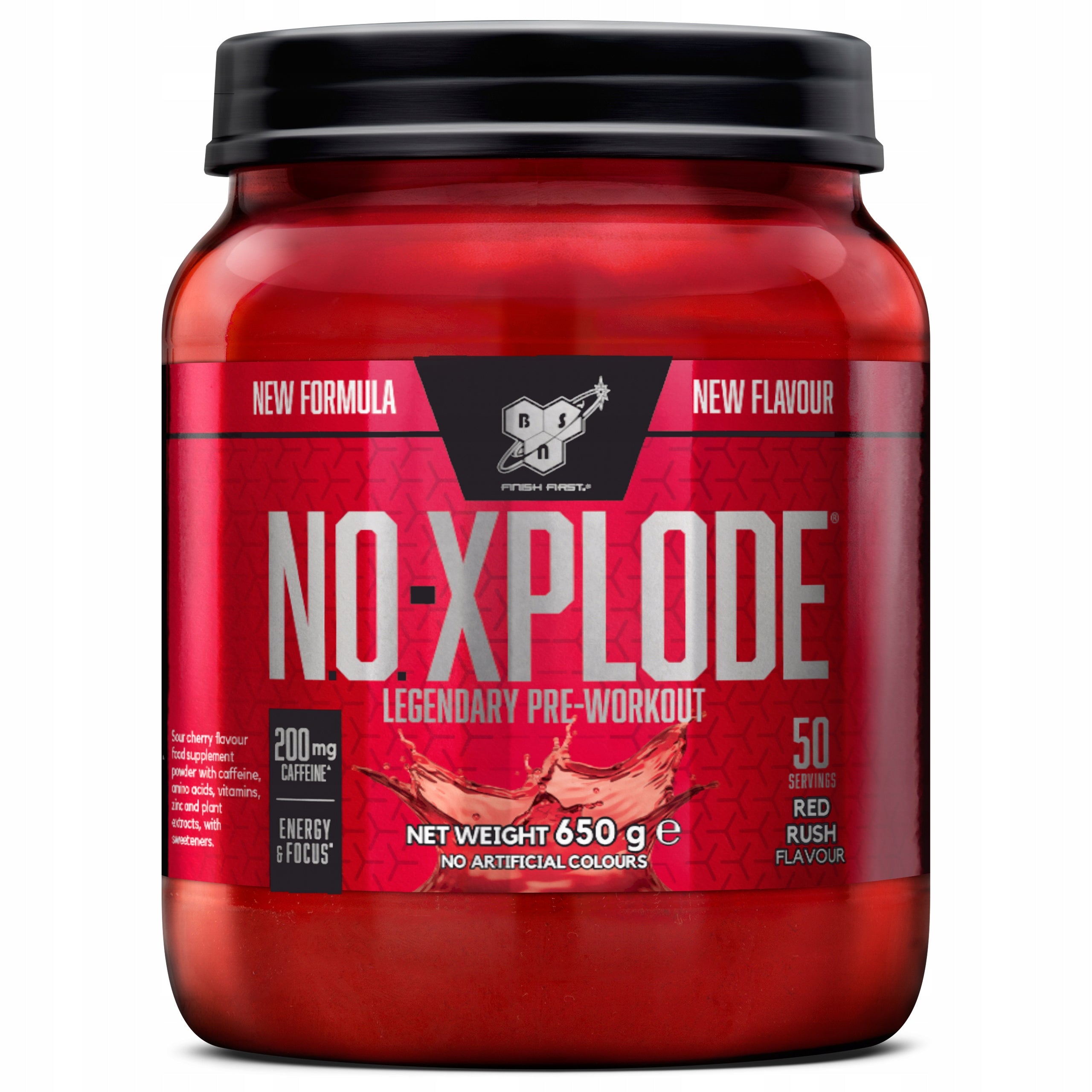 BSN N.O-XPLODE Legendary Red Rush POWERFUL PRE-WORKOUT PUMP 50portion/650g EAN (GTIN) 5060751991069