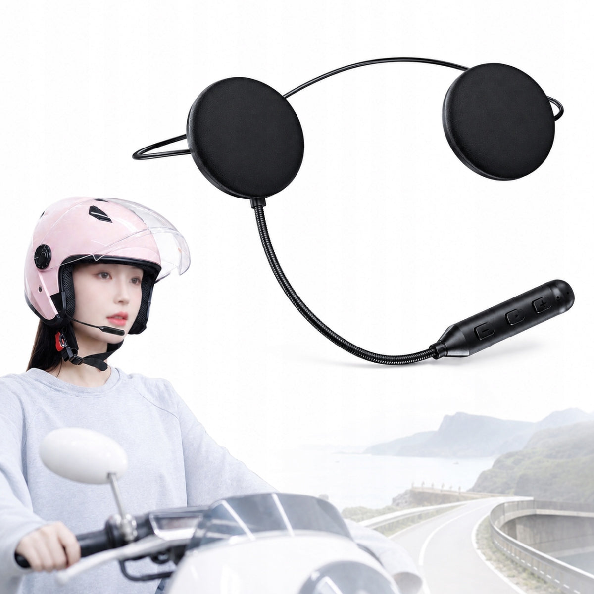 BT5.3 Motorcycle Intercom – Noise Reduction, Hands-Free, Universal