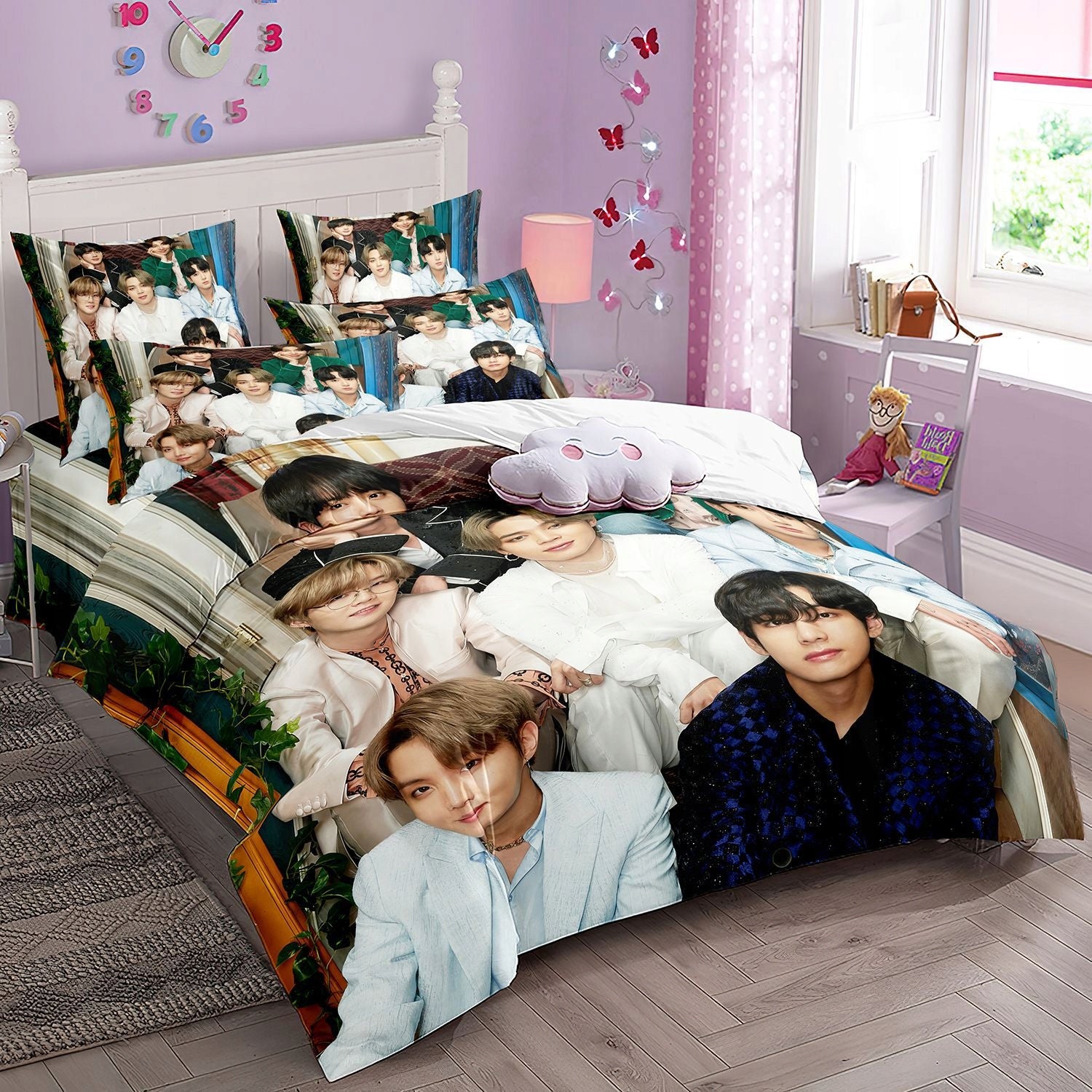 BTS K-Pop Star 3D Bedding Set 160X200cm